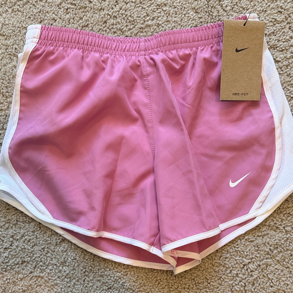 Nike Women's Athletic Shorts in Pink and White